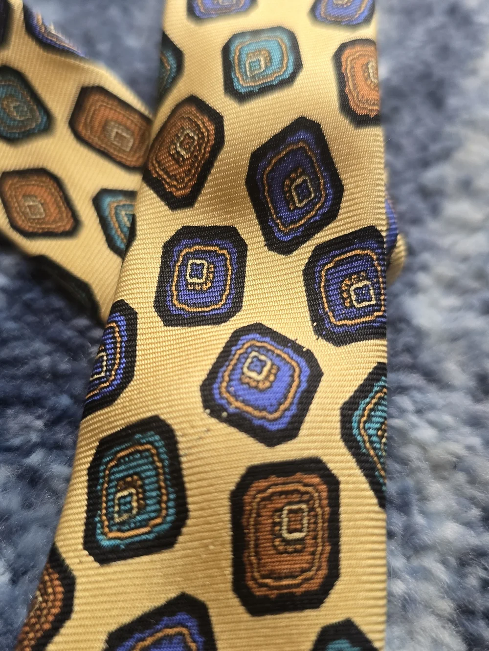 Stefano Ricci Men’s Yellow Geometric 100% Silk Tie